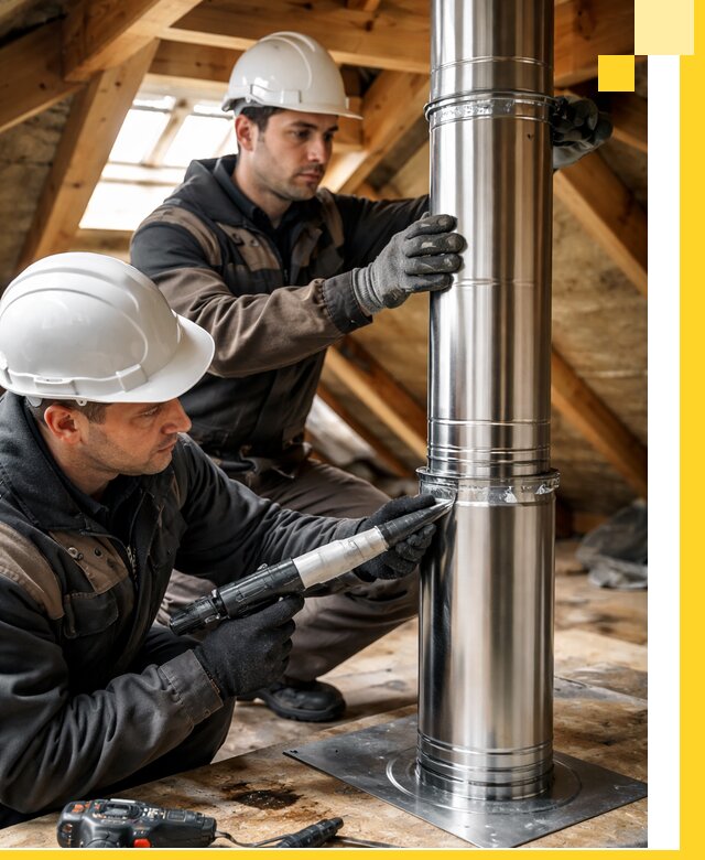 Монтаж дымоходов для каминов в Кимрах с гарантией качества
