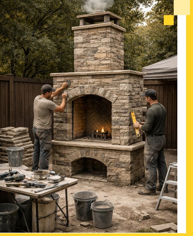 Проектирование и установка уличных каминов в Кимрах