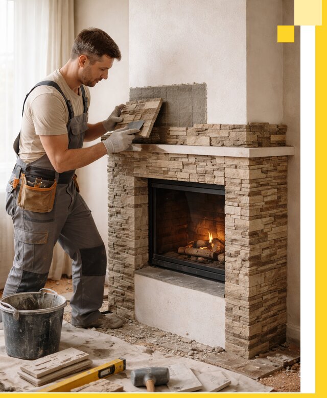 Изготовление и монтаж каминов для дома под ключ в Кимрах