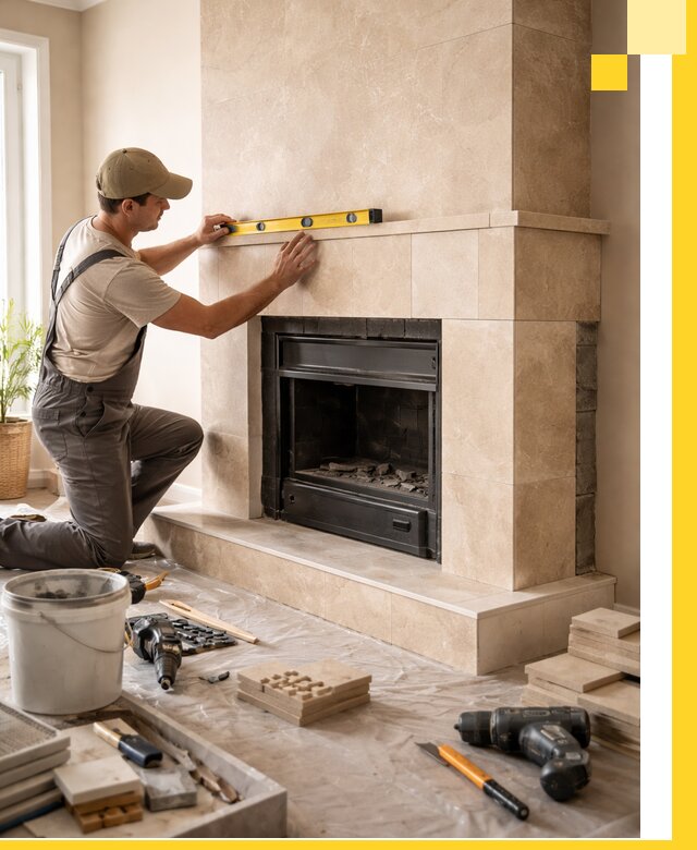 Установка и монтаж каминов в частном доме под ключ в Кимрах