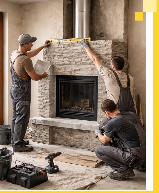 Профессиональный монтаж каминов под ключ в Кимрах для дома