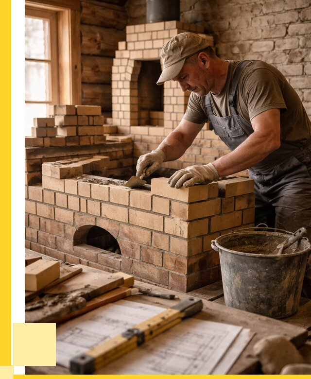 Кладка печей из кирпича в Кимрах цены от 31317 р. - ЭриданКмы