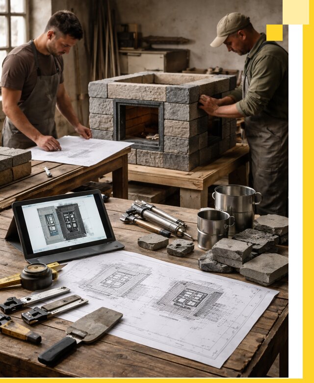 Разработка проектов печей с согласованием и монтажом в Кимрах