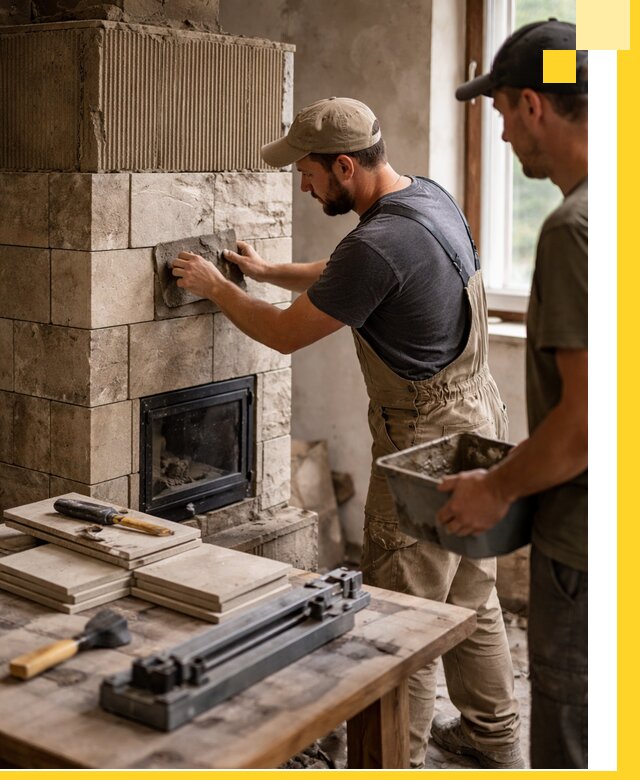 Профессиональная облицовка печей в Кимрах: керамика и камень