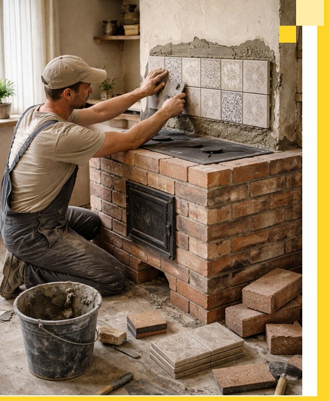 Печи с плитой на заказ монтаж гарантия и сервис в Кимрах