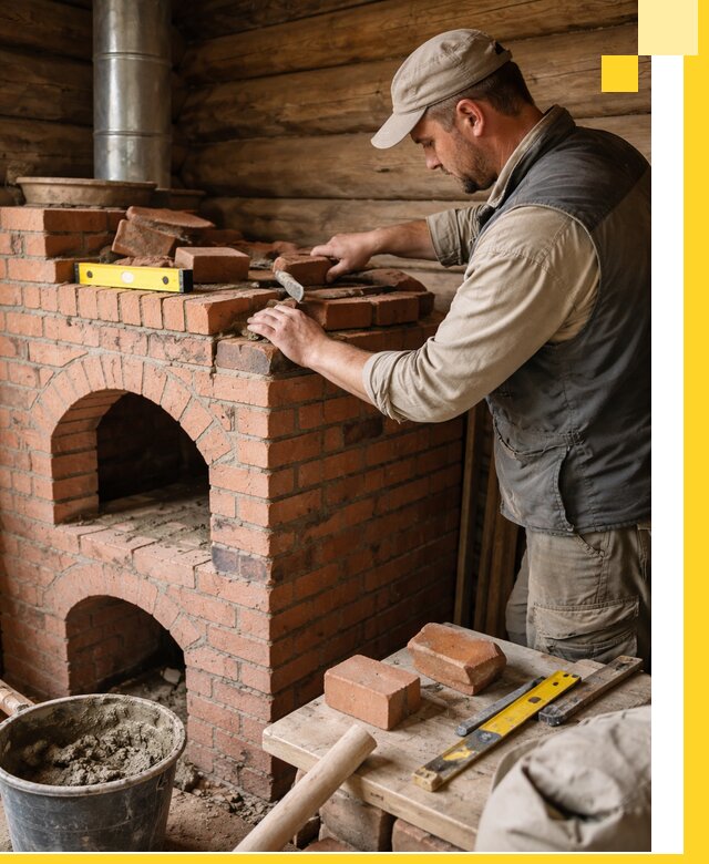 Изготовление и установка русских печей в Кимрах под ключ