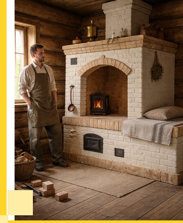 Русские печи с лежанкой под ключ в Кимрах от 156585 р. ЭриданКмы