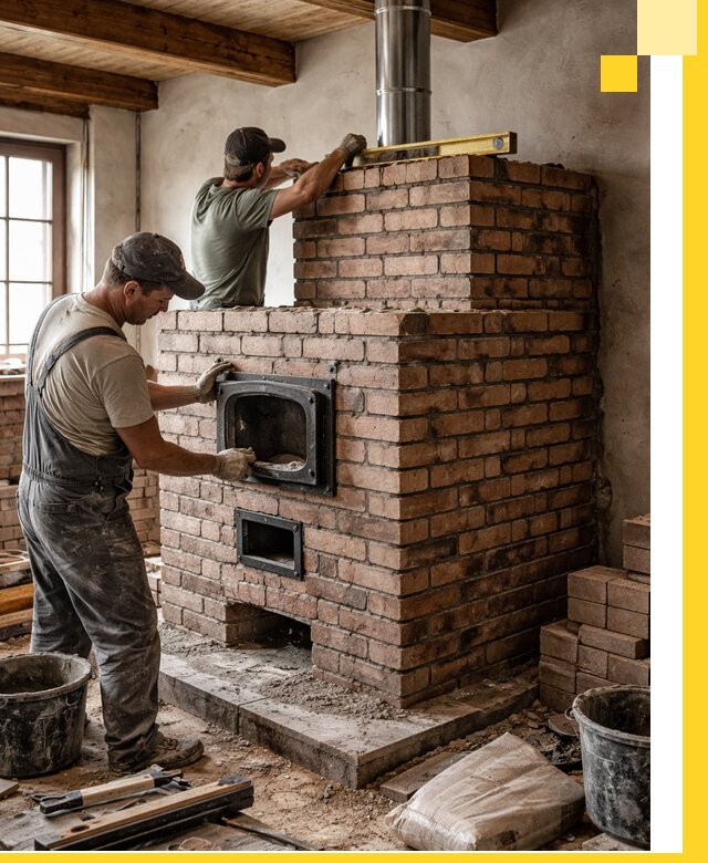 Печи для загородного дома под ключ в Кимрах — монтаж и сервис