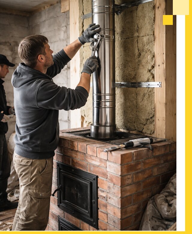 Изготовление и монтаж печей и дымоходов под ключ в Кимрах