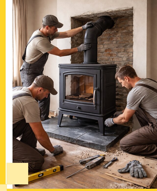 Монтаж печи камина в частном доме в Кимрах от 26098 р. | ЭриданКмы