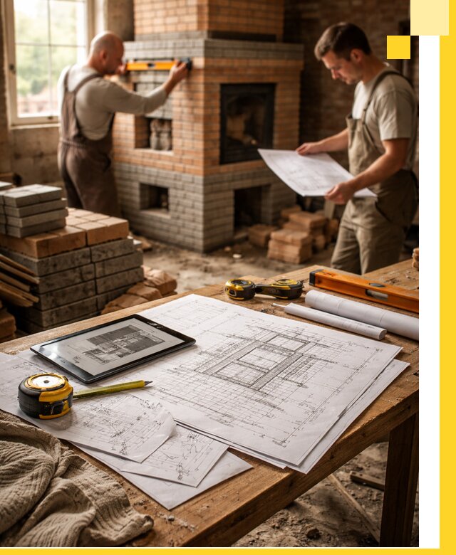 Проекты печей и каминов с индивидуальным дизайном в Кимрах