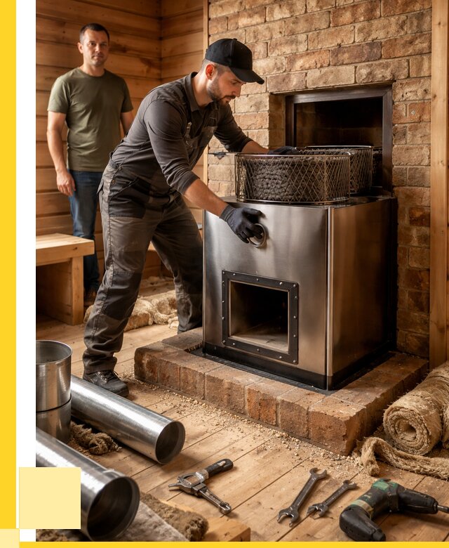 Монтаж банных печей под ключ в Кимрах от 18790 р., ЭриданКмы