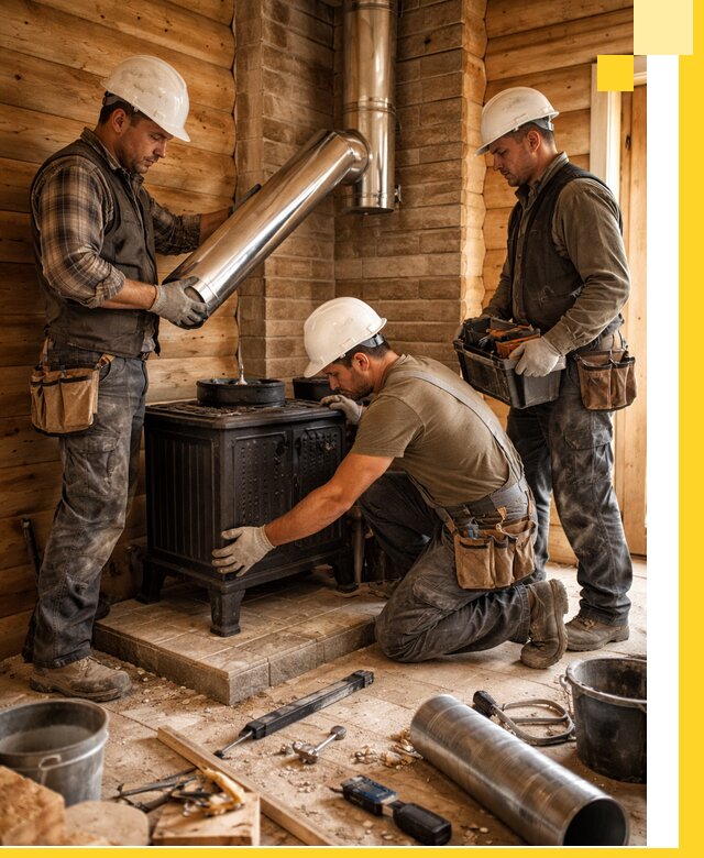 Профессиональный монтаж банных печей и дымоходов в Кимрах