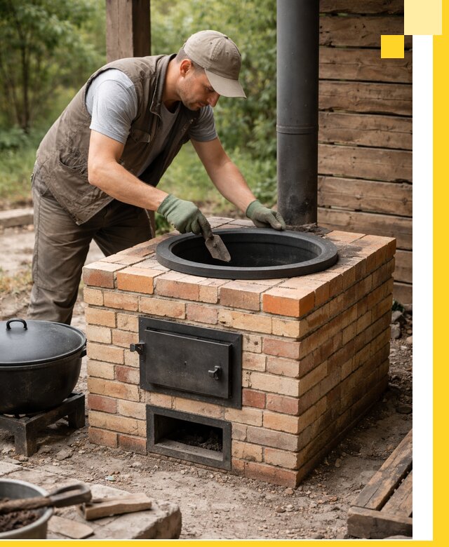 Изготовление и установка печей для казана в Кимрах под ключ