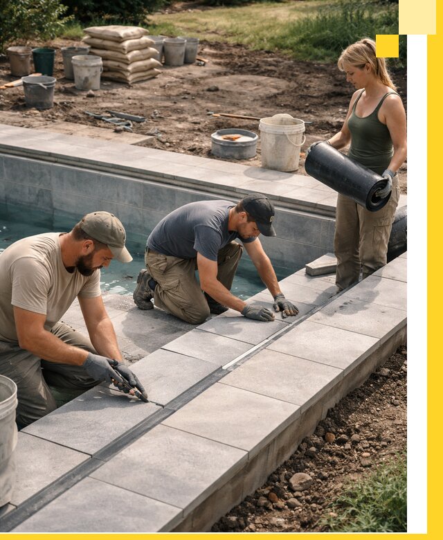 Строительство и монтаж уличных бассейнов под ключ в Кимрах