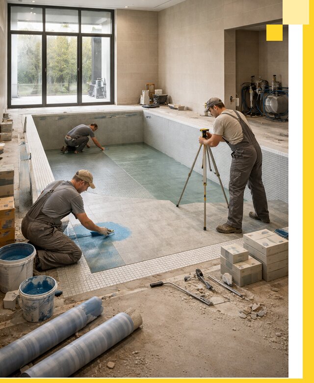 Проект и строительство закрытых бассейнов в Кимрах под ключ