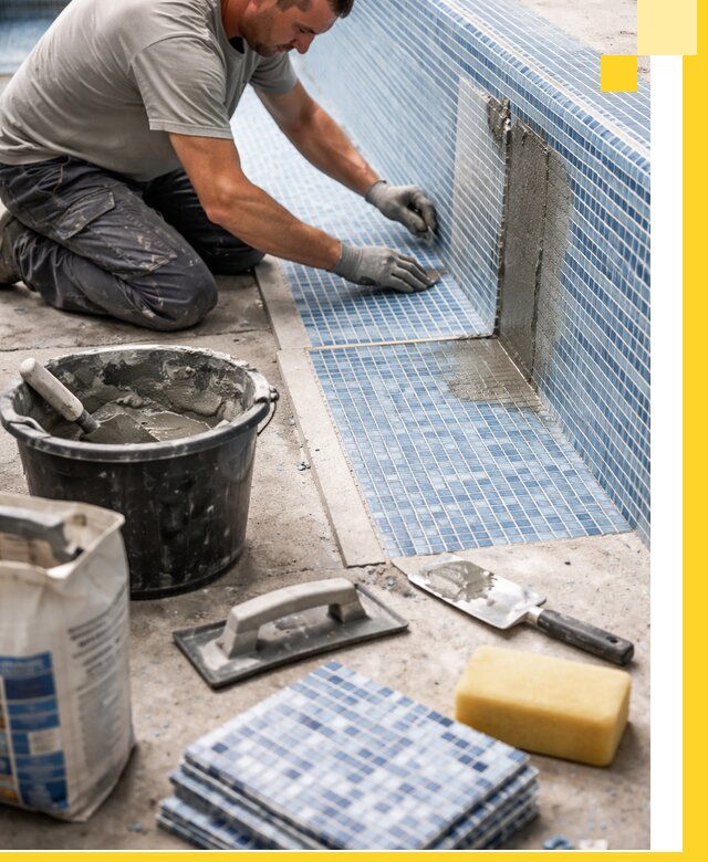 Укладка и ремонт мозаики для бассейнов под ключ в Кимрах