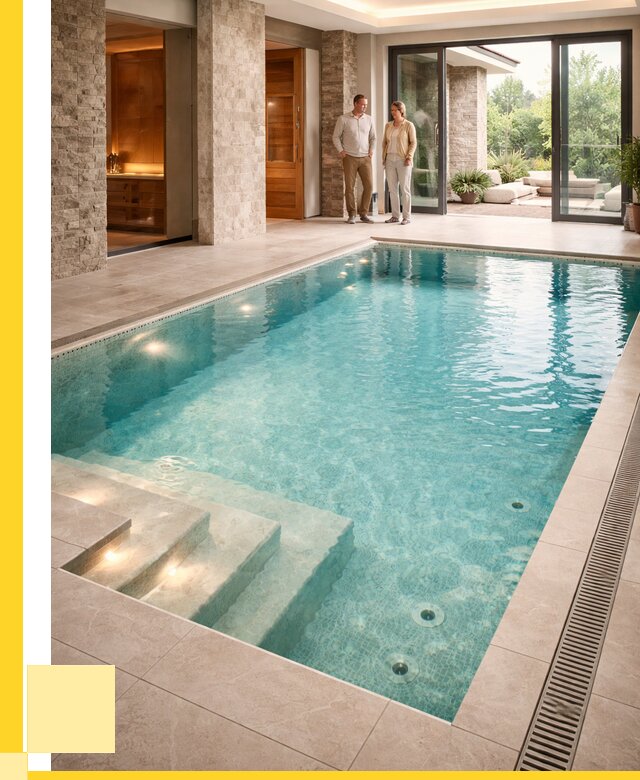 Бассейн во дворе в Кимрах: проект, отделка от 1252680 р. | ЭриданКмы