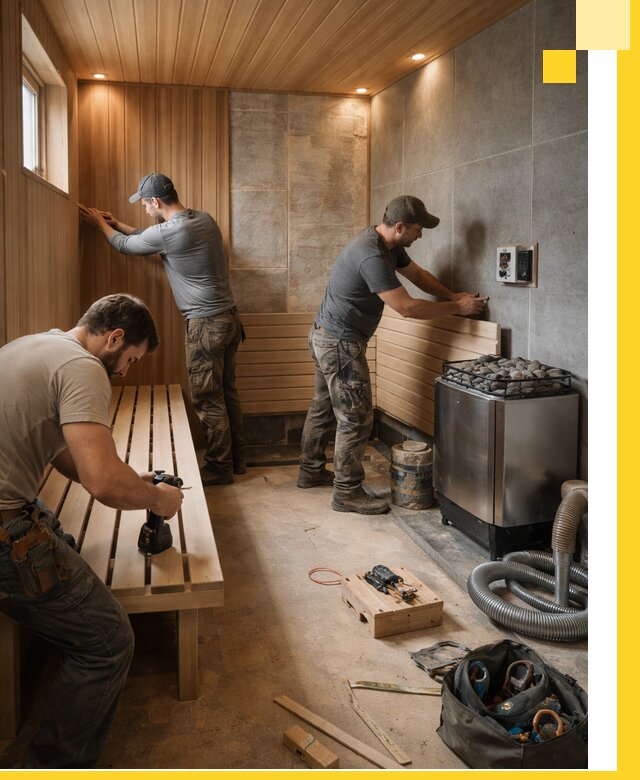 Сауны под ключ в Кимрах, проектирование, строительство, отделка
