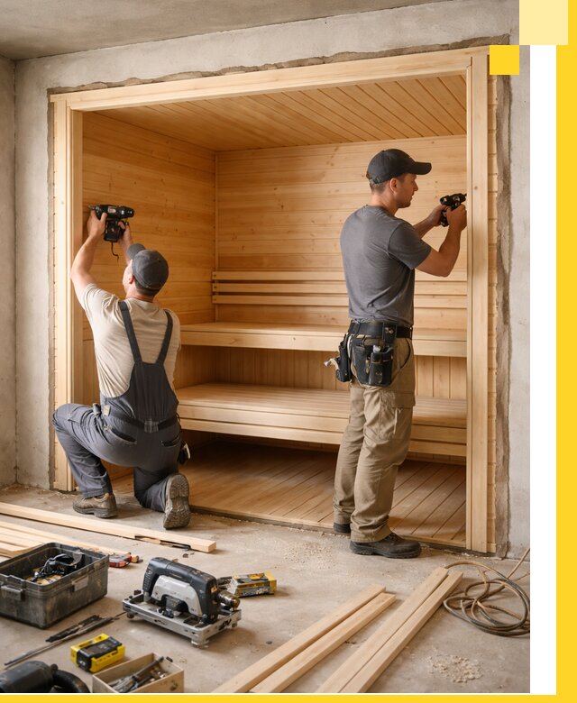 Монтаж саун под ключ в Кимрах — проектирование и установка