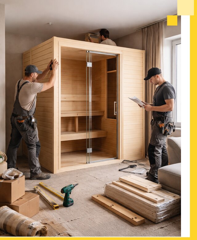 Установка и благоустройство саун в квартире в Кимрах