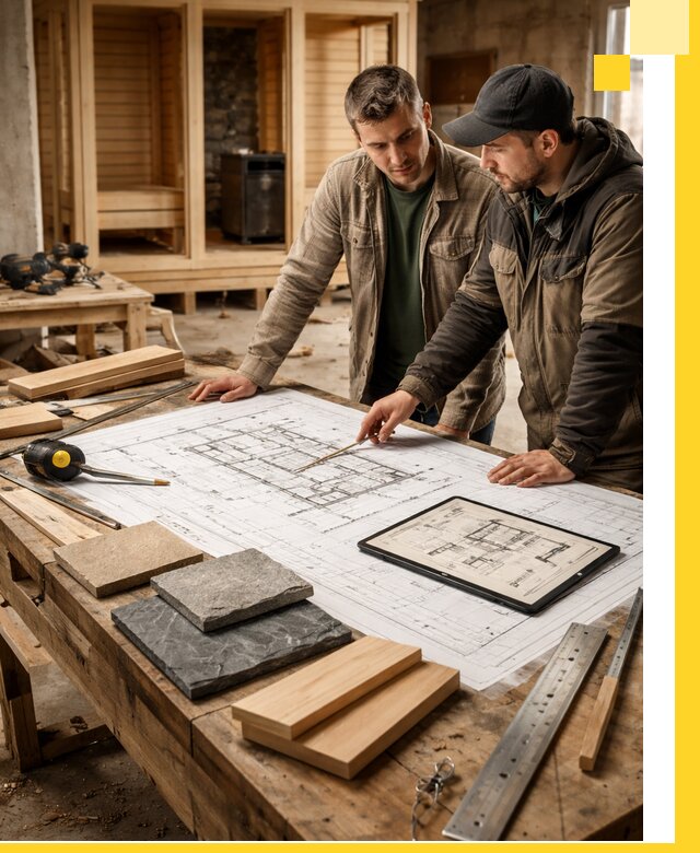 Проекты бань под ключ и планы строительства в Кимрах