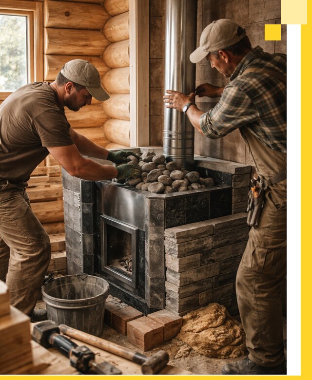 Строительство и отделка русских бань под ключ в Кимрах