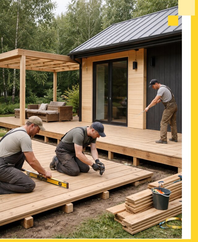 Строительство бань с террасой и бассейном под ключ в Кимрах