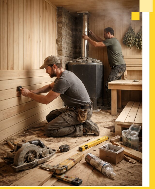 Полное строительство и оснащение парных под ключ в Кимрах