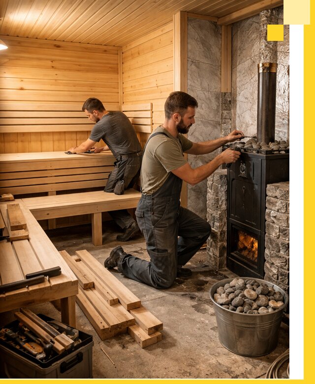 Дизайн и строительство интерьеров бань под ключ в Кимрах