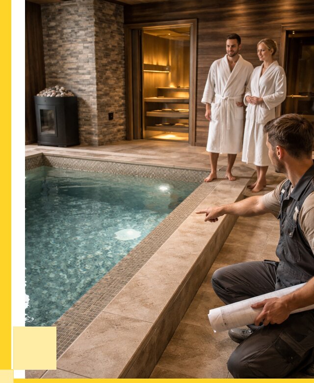 Проект бани с бассейном под ключ в Кимрах от 67854 р. | ЭриданКмы