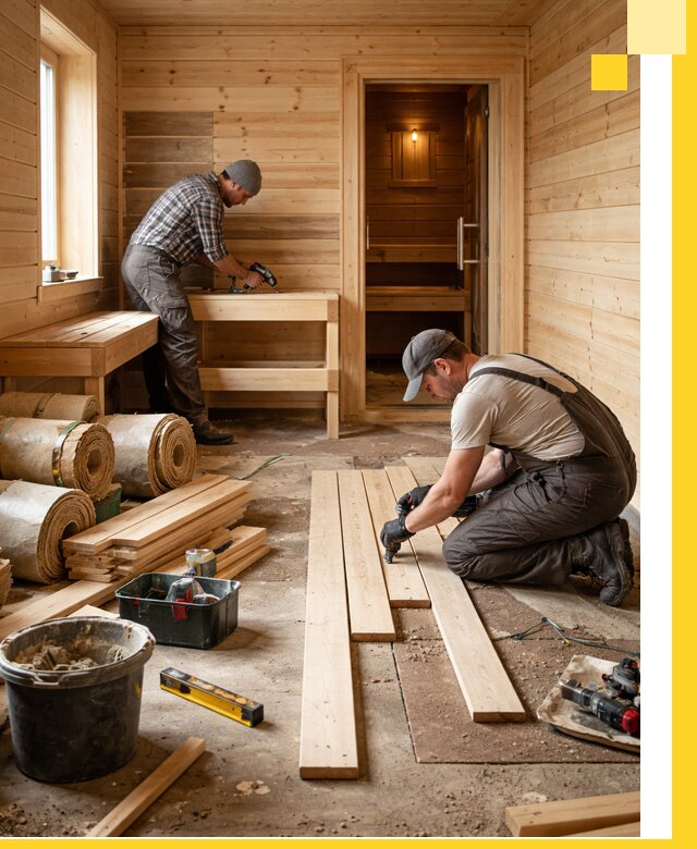 Индивидуальный проект бани с комнатой отдыха под ключ в Кимрах