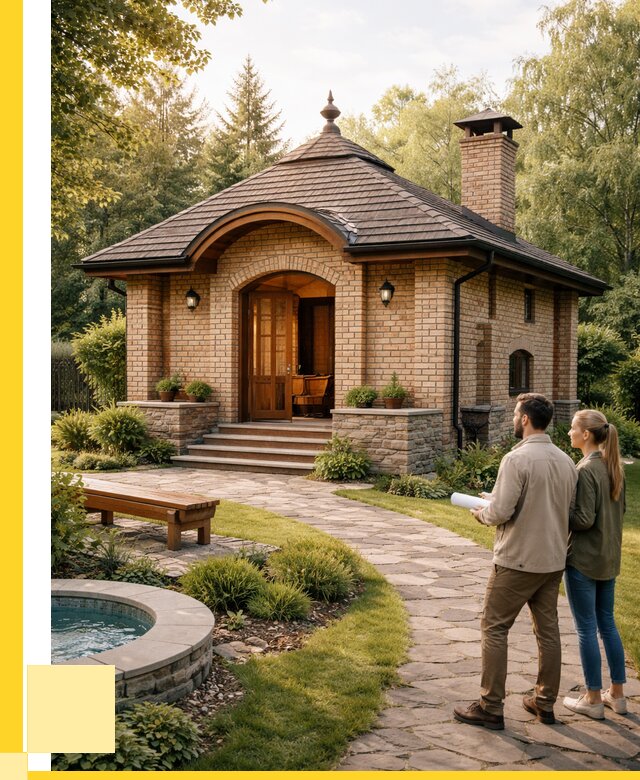 Проект кирпичной бани в Кимрах от 31317 р. | ЭриданКмы