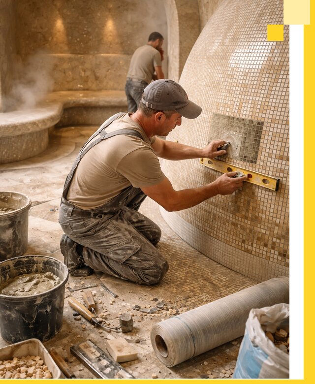 Хамам под ключ в Кимрах: проектирование, строительство, отделка