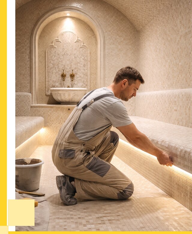 Отделка хамамов под ключ в Кимрах от 5741 р. | ЭриданКмы