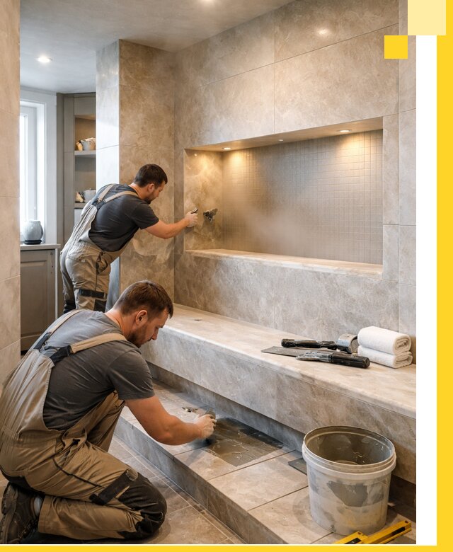 Профессиональное строительство хамама в квартире в Кимрах