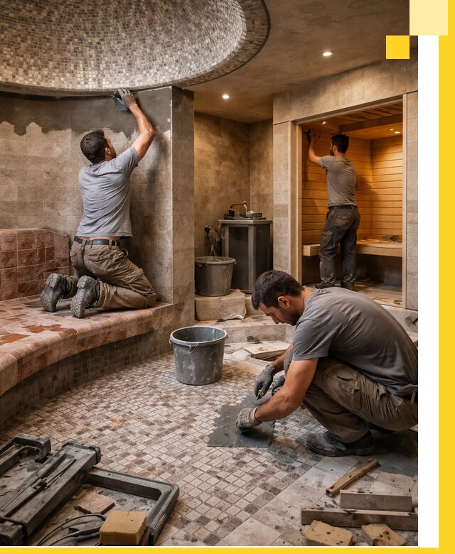 Проект и строительство хамама бани и сауны под ключ в Кимрах