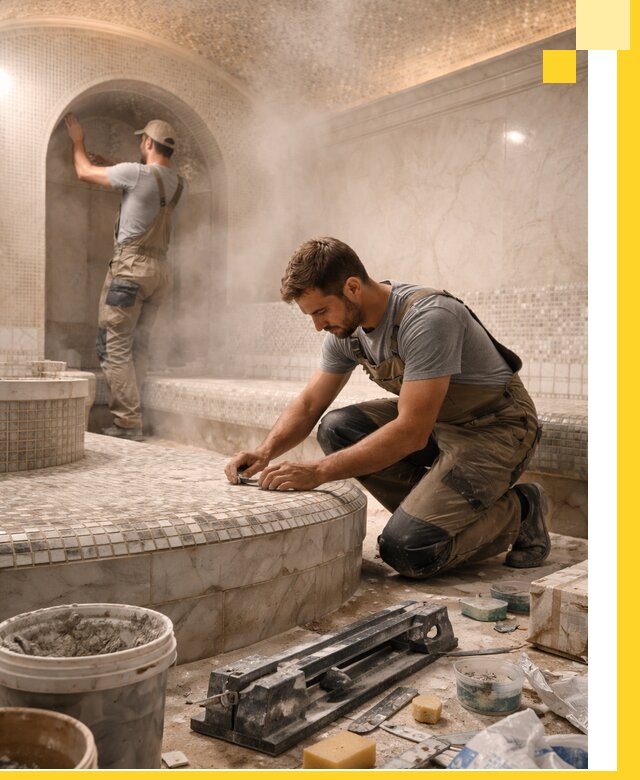 Профессиональный дизайн хамама и SPA под ключ в Кимрах