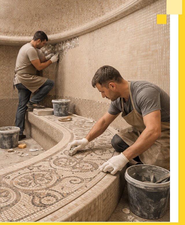 Плитка для хамама в Кимрах, укладка, подбор и поставка