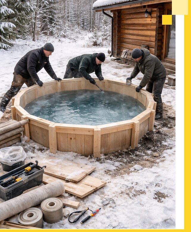 Изготовление и установка ледяных купелей под ключ в Кимрах