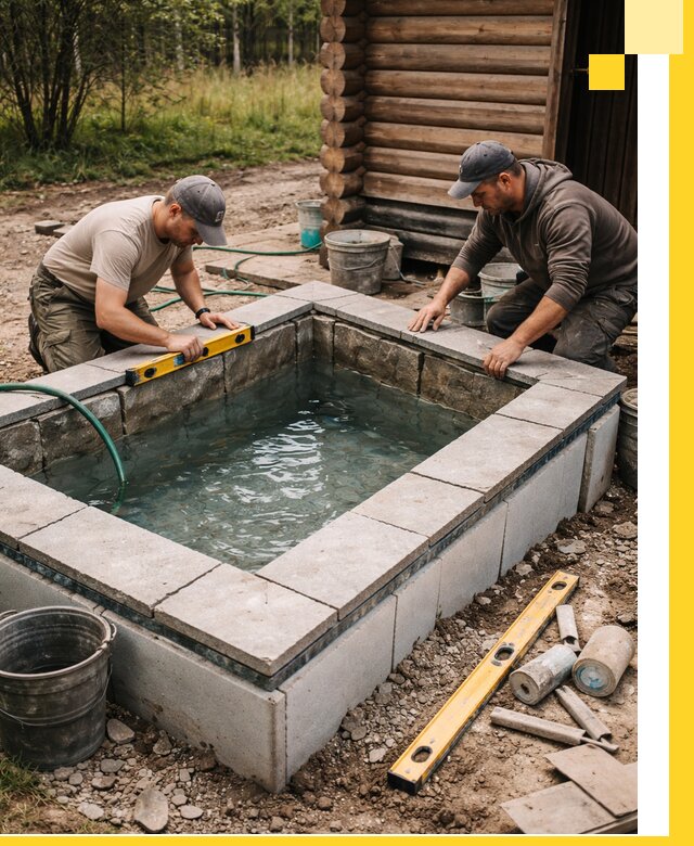 Изготовление и установка холодных купелей под ключ в Кимрах